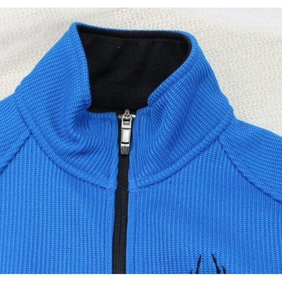 Spyder Mens S/P Blue & Black Half-Zip Core Sweater - Picture 8 of 10
